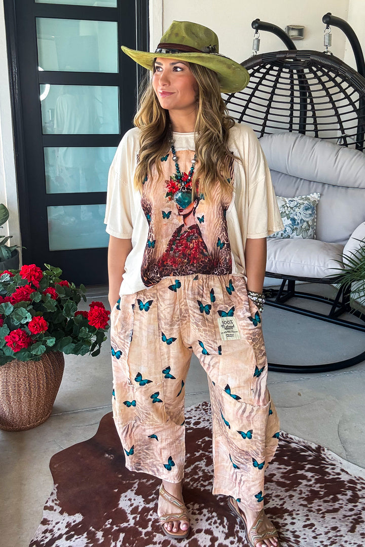 Butterfly Harem Pants - 100% Cotton