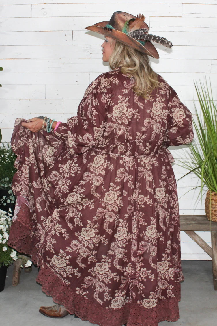 Whispering Blooms Duster - 100% Cotton