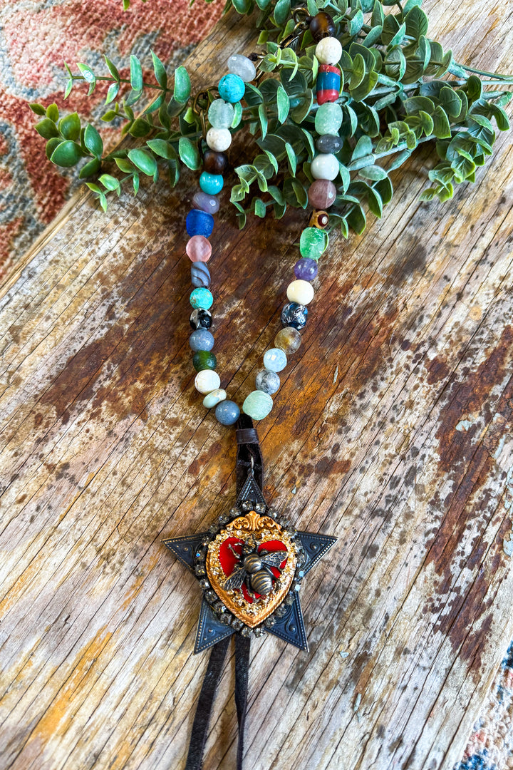 HANDMADE Star Bee Heart Necklace Jaded Gypsy