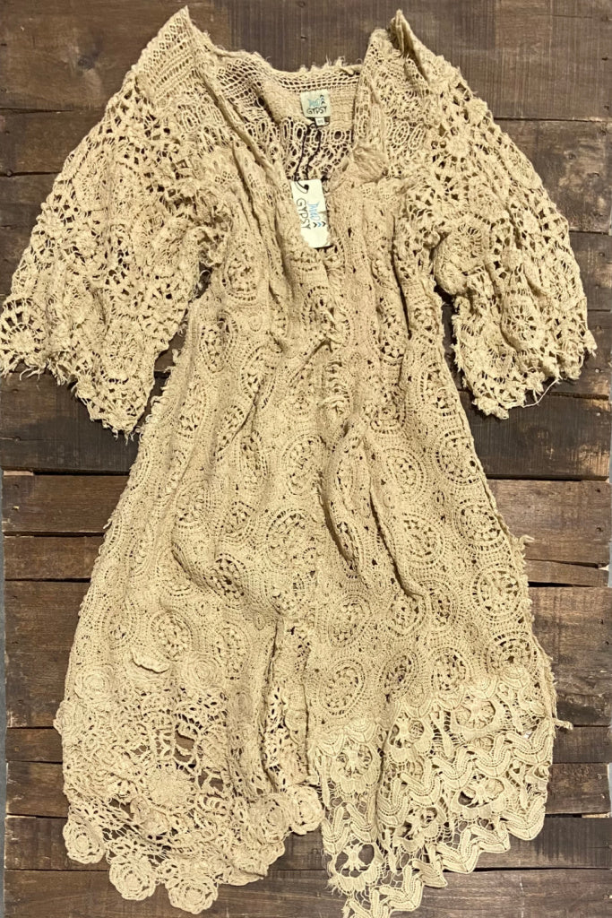 Whispering Lace Crochet Duster - 100% COTTON - MADE IN USA