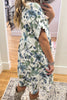 Coastal Floral Linen Dress - Made In Italy - 100% Linen