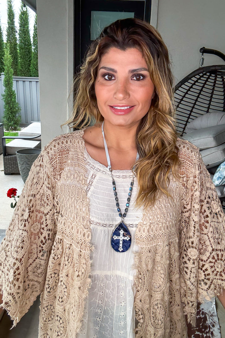 Whispering Lace Crochet Duster - 100% COTTON - MADE IN USA