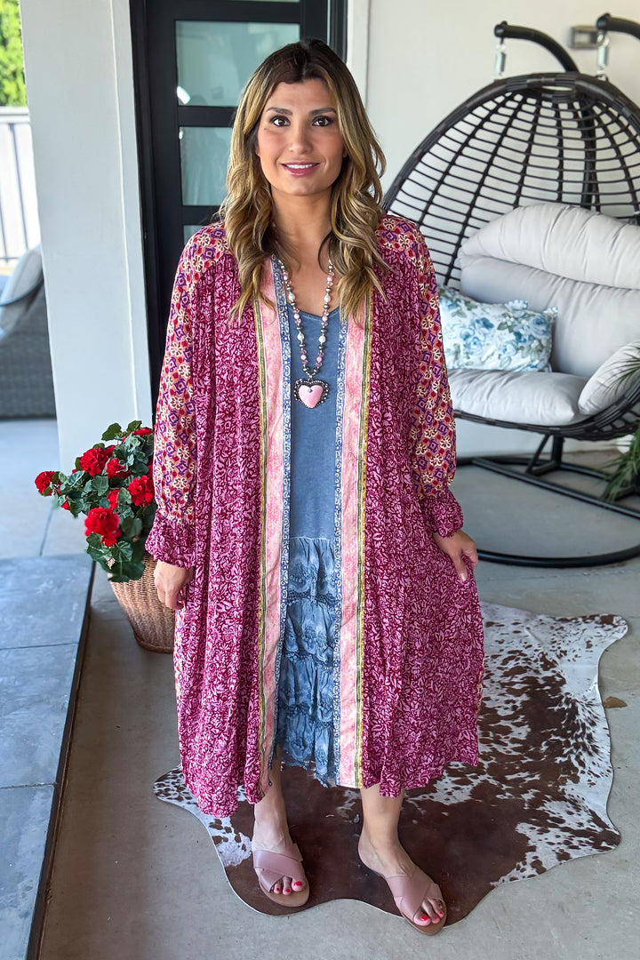 Electric Orchard Kimono - Magenta