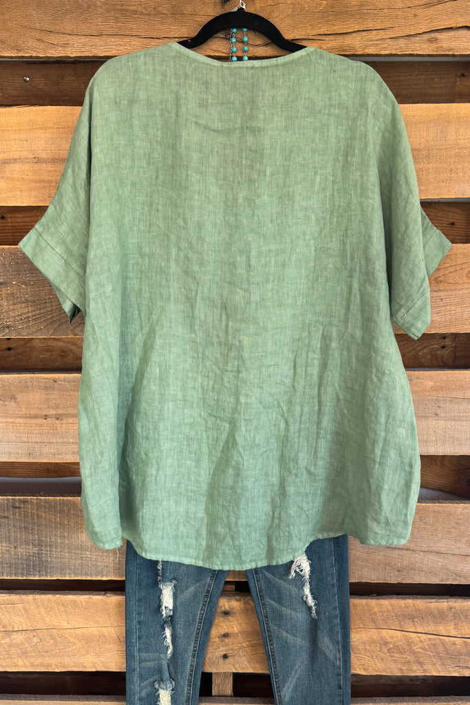 Spring Forward Oversized Top - 100% Linen - Made In Italy
