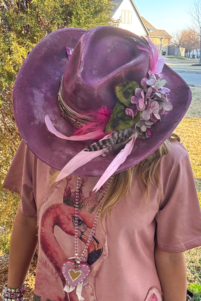 The Flamingo Crown Hat - Handmade - One of a Kind
