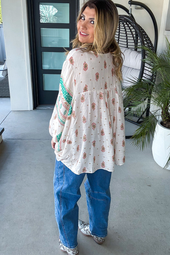 Sunkissed And Ready Oversized  Top - Natural