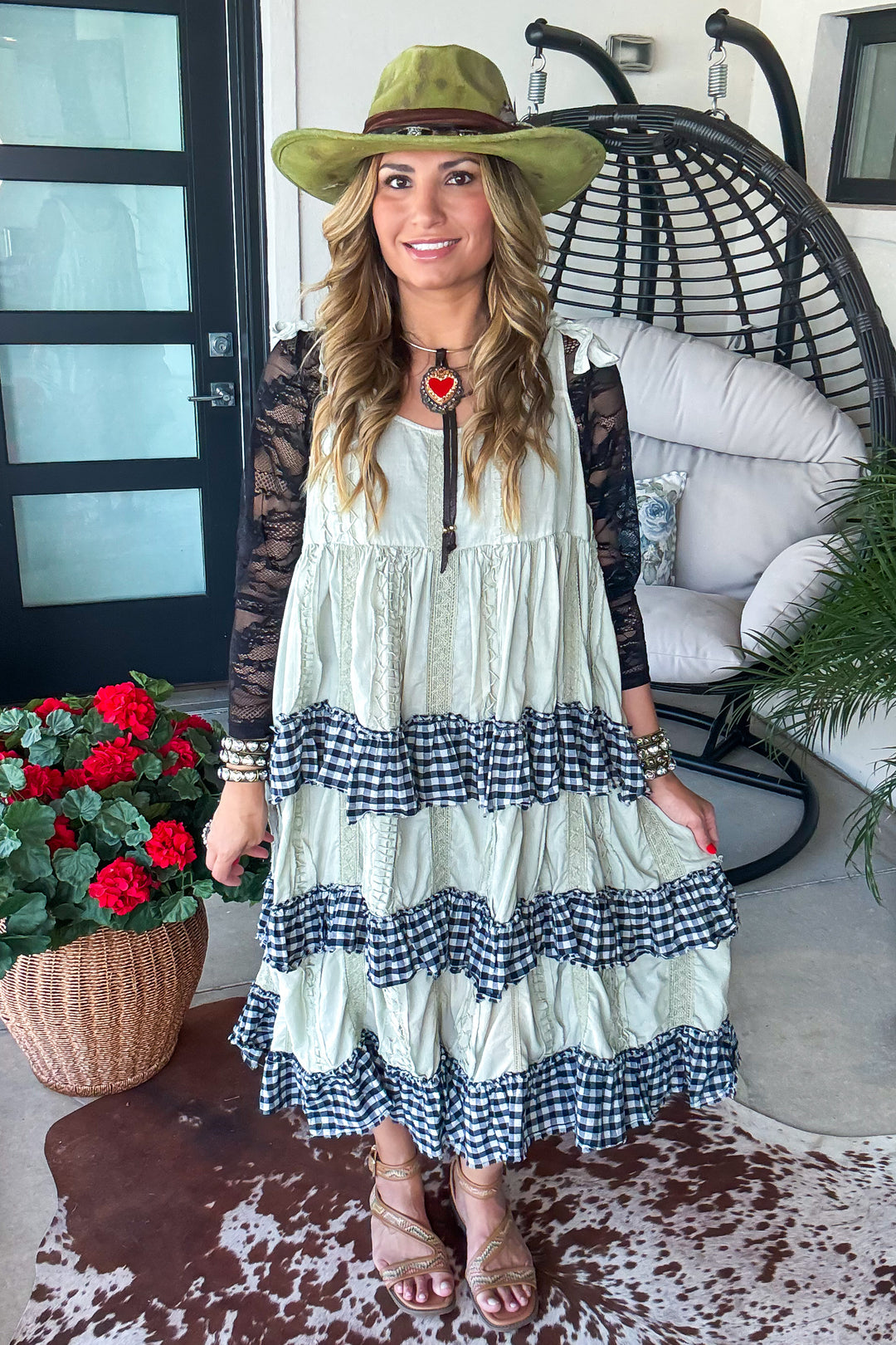 Checkered Dreams Dress - Oversized - Adjustable Back