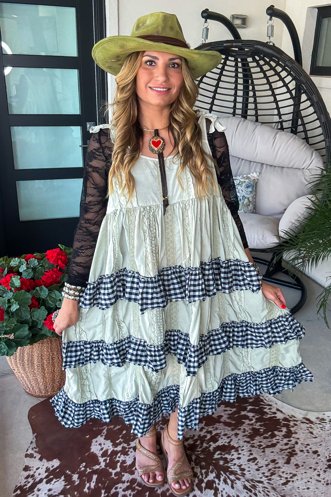 Checkered Dreams Dress - Oversized - Adjustable Back