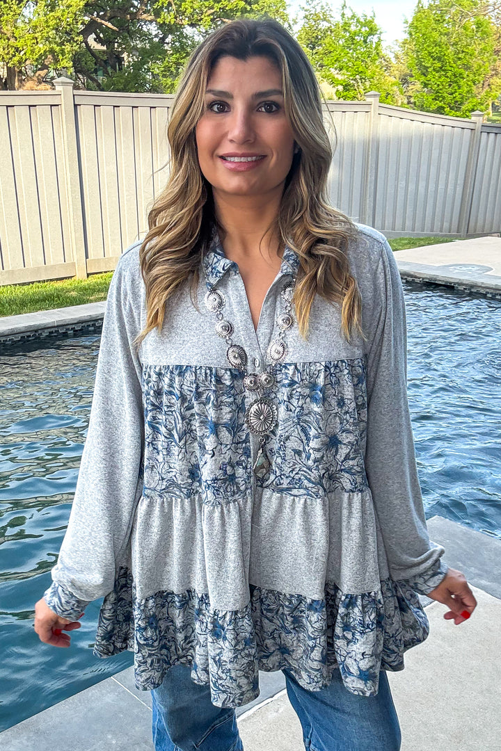 Carefree Afternoon Tunic - Gray