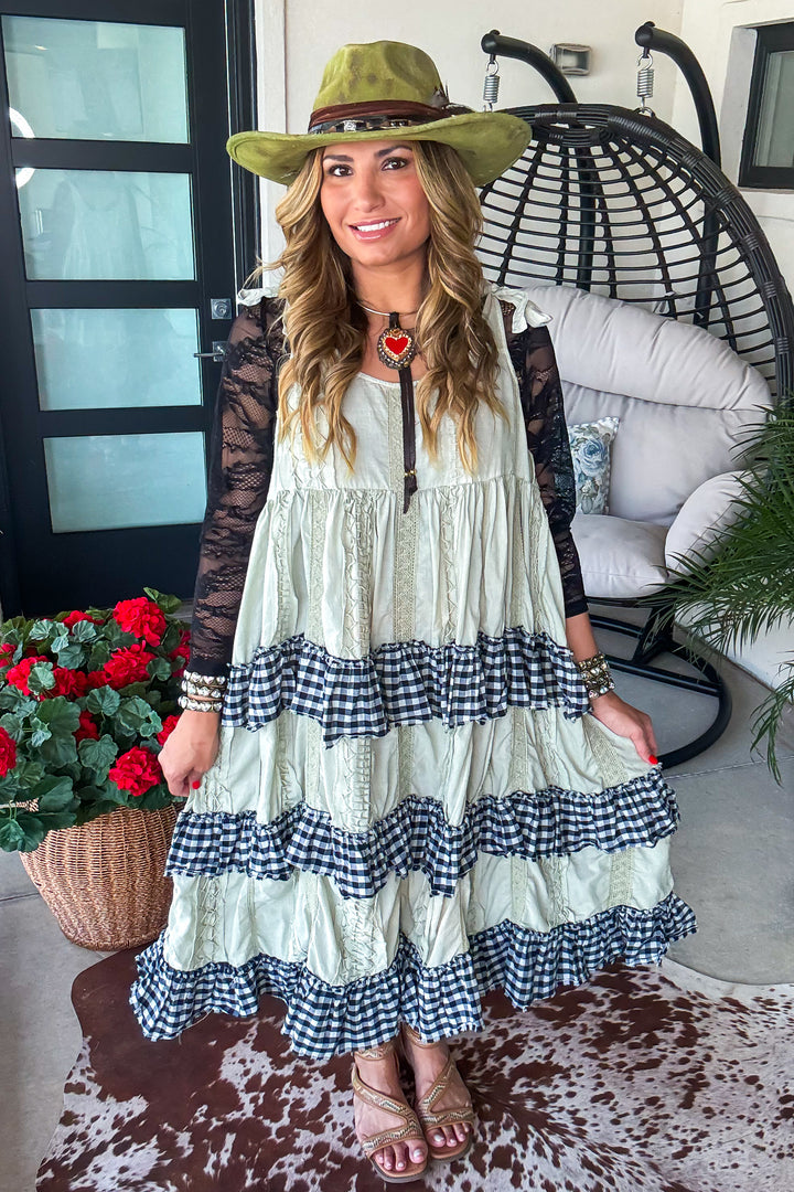 Checkered Dreams Dress - Oversized - Adjustable Back