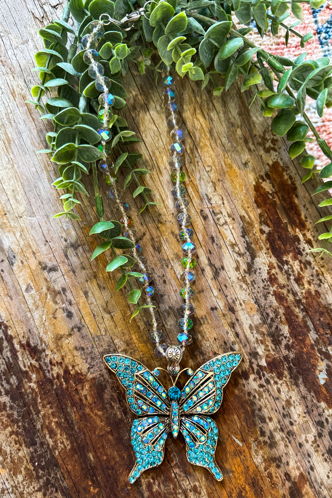 Butterfly Necklace - Blue