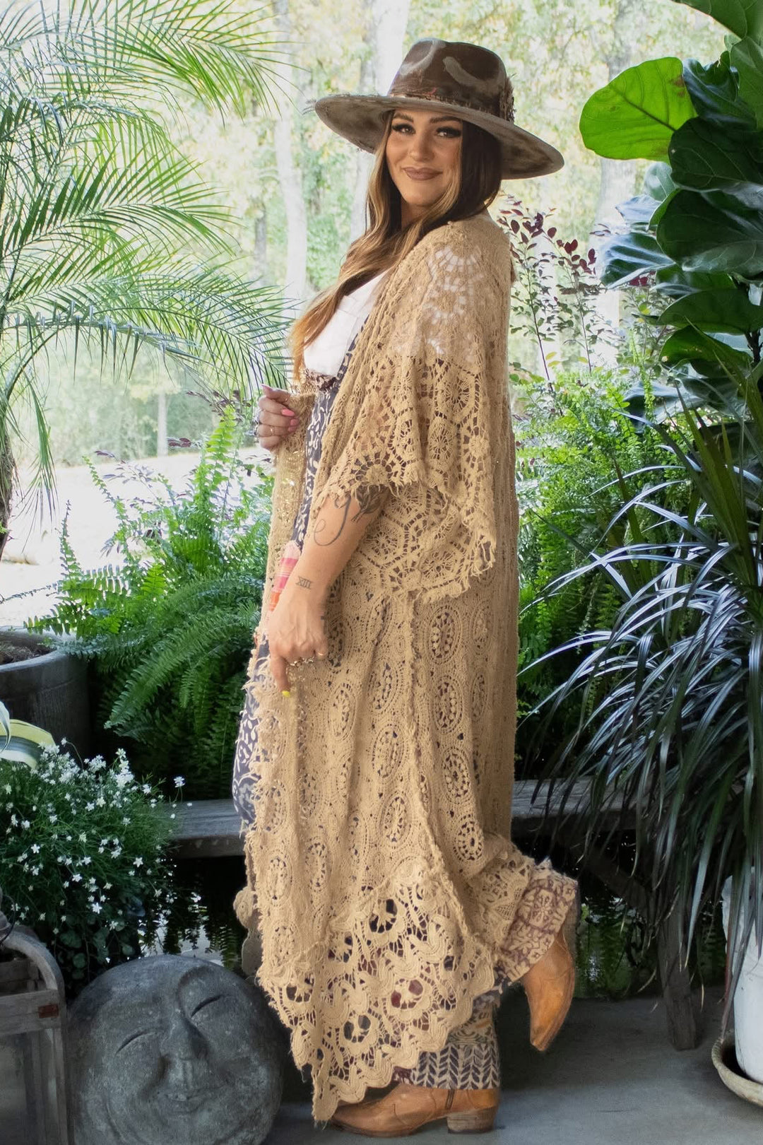 Whispering Lace Crochet Duster - 100% COTTON - MADE IN USA