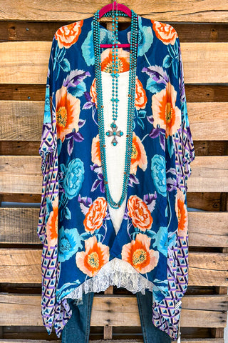 AHB EXCLUSIVE: Embrace The Joy Kimono/Duster - TP/TURQUOISE