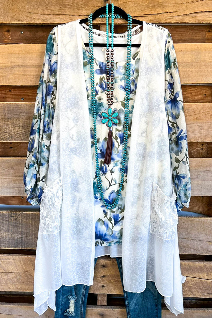 Thinking Twice Vest - White - SALE