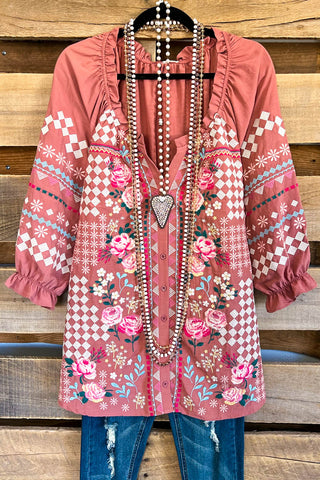 Fill The Sunshine Top - 100% Cotton - Red