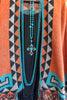 Mountain Memories Poncho - Orange