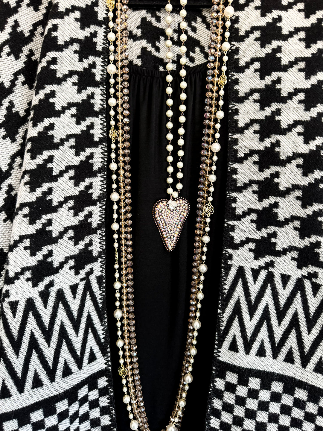 Places To Be Poncho - Black - SALE