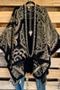 Lasting Love Poncho - Black/Tan