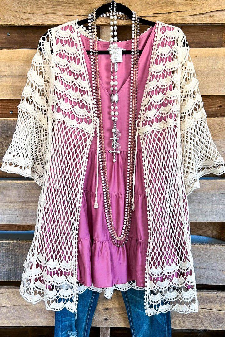 The Chosen And Beautiful Cardigan - Natural - 100% COTTON