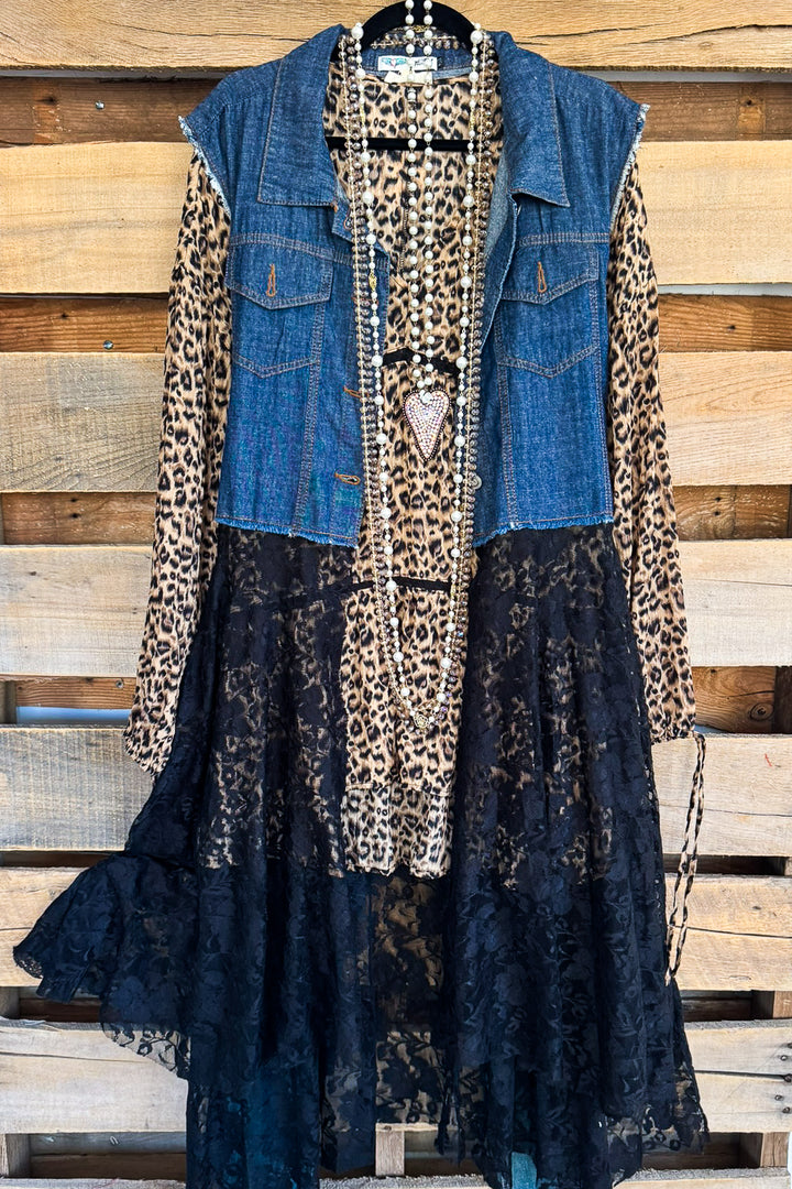 AHB EXCLUSIVE: All The While Vest  - Denim Black - 100% COTTON