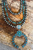 Gorgeous Squash Necklace - Turquoise & Sliver