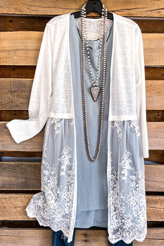 Raining Spring Dress - Blue/White