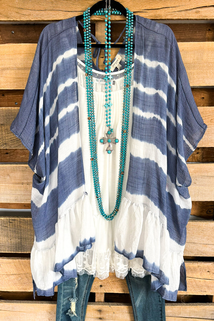 Desiring Relaxation Kimono - Navy - SALE