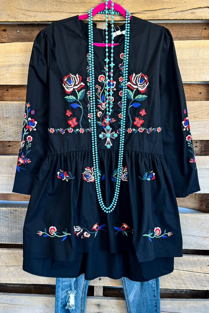 Minute in Time Tunic/Dress - Black - SALE