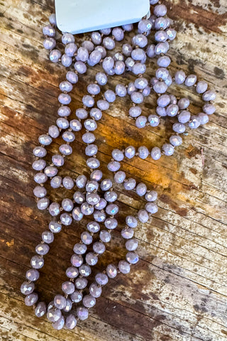 Crystal Clover Necklace - Ivory/Gold