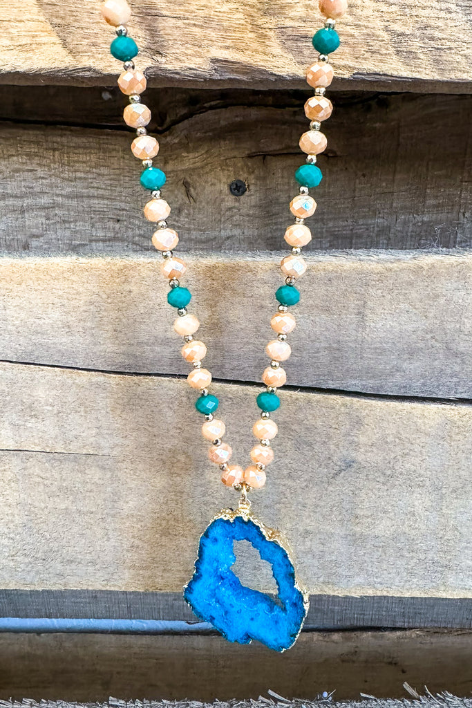 To The Moon Stone Necklace - Turquoise