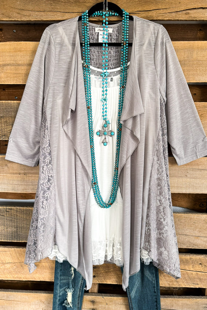 Simple Attraction Cardigan - Light Grey