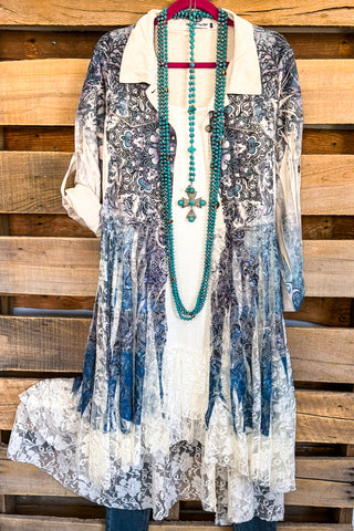 Boho Vibes Oversized Kimono - Sage