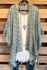 Boho Vibes Oversized Kimono - Sage