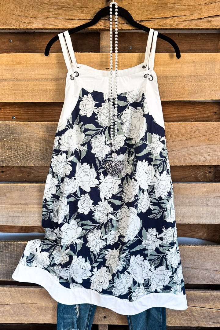 Tailored Touch Dress - Navy - 100% COTTON