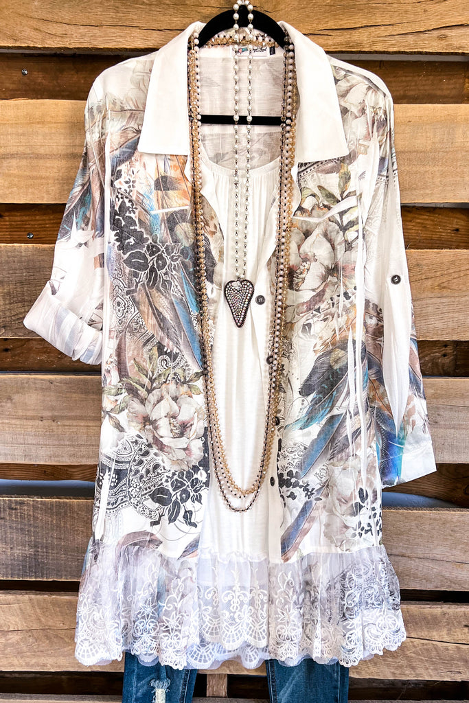 AHB EXCLUSIVE: Mindfulness Harmony Top - Ivory/Feather