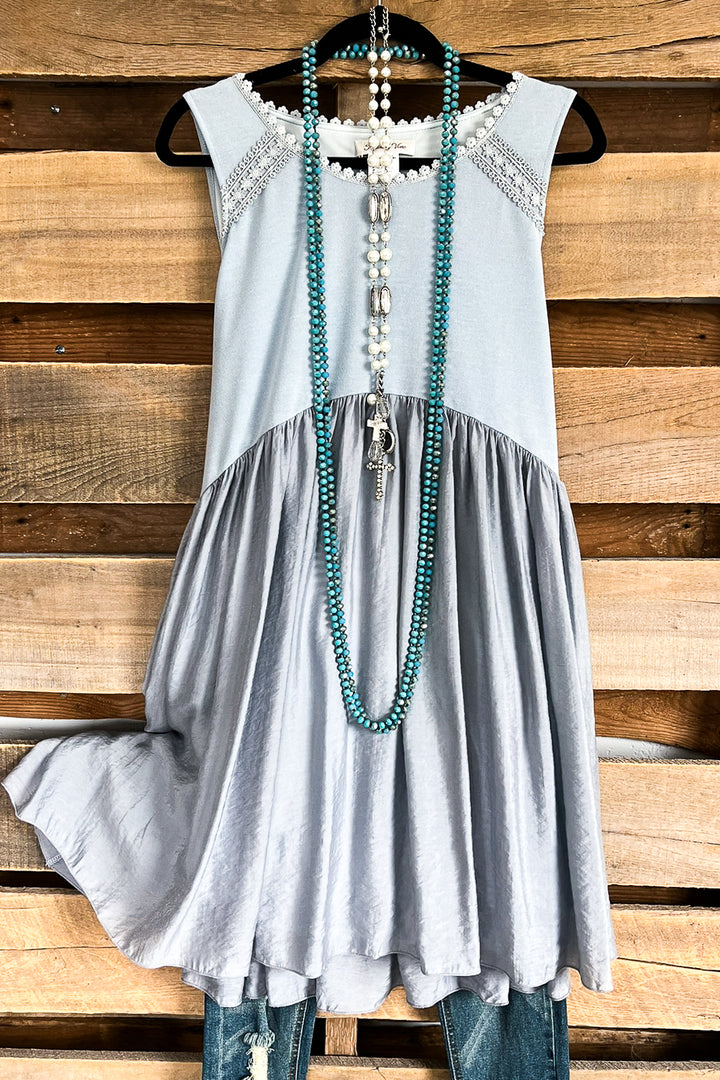 Raining Spring Dress - Light Grey