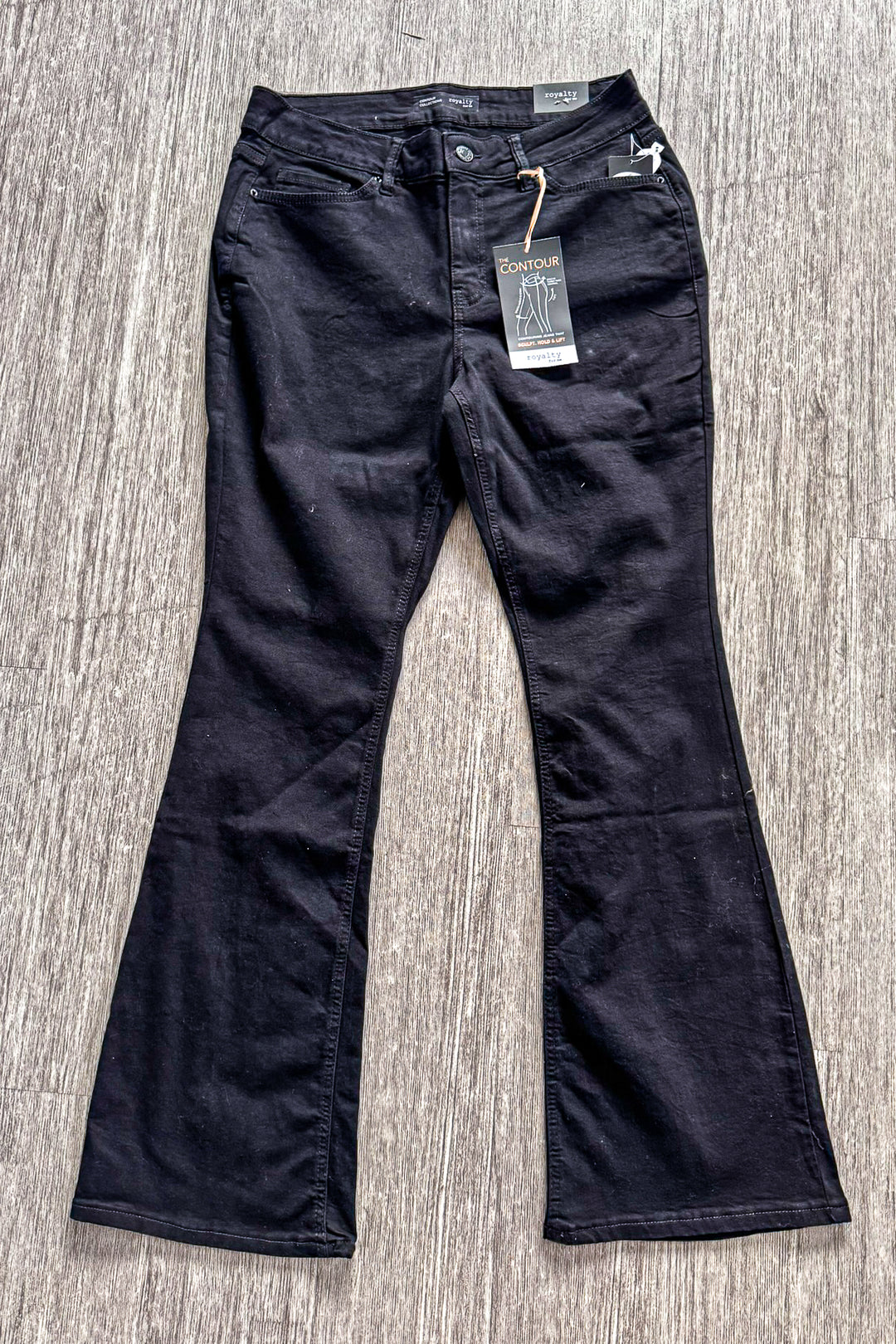 Sustainable High-Rise Bootcut Jean - Black - TUMMY CONTROL - SALE