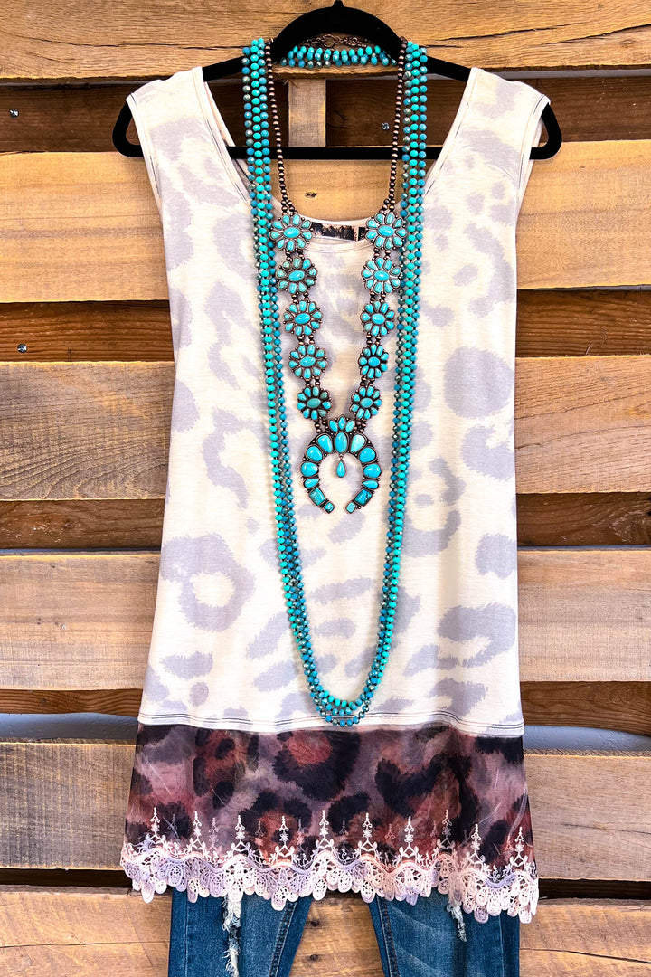 Printed Extender Tanks - Beige/Leopard - SALE