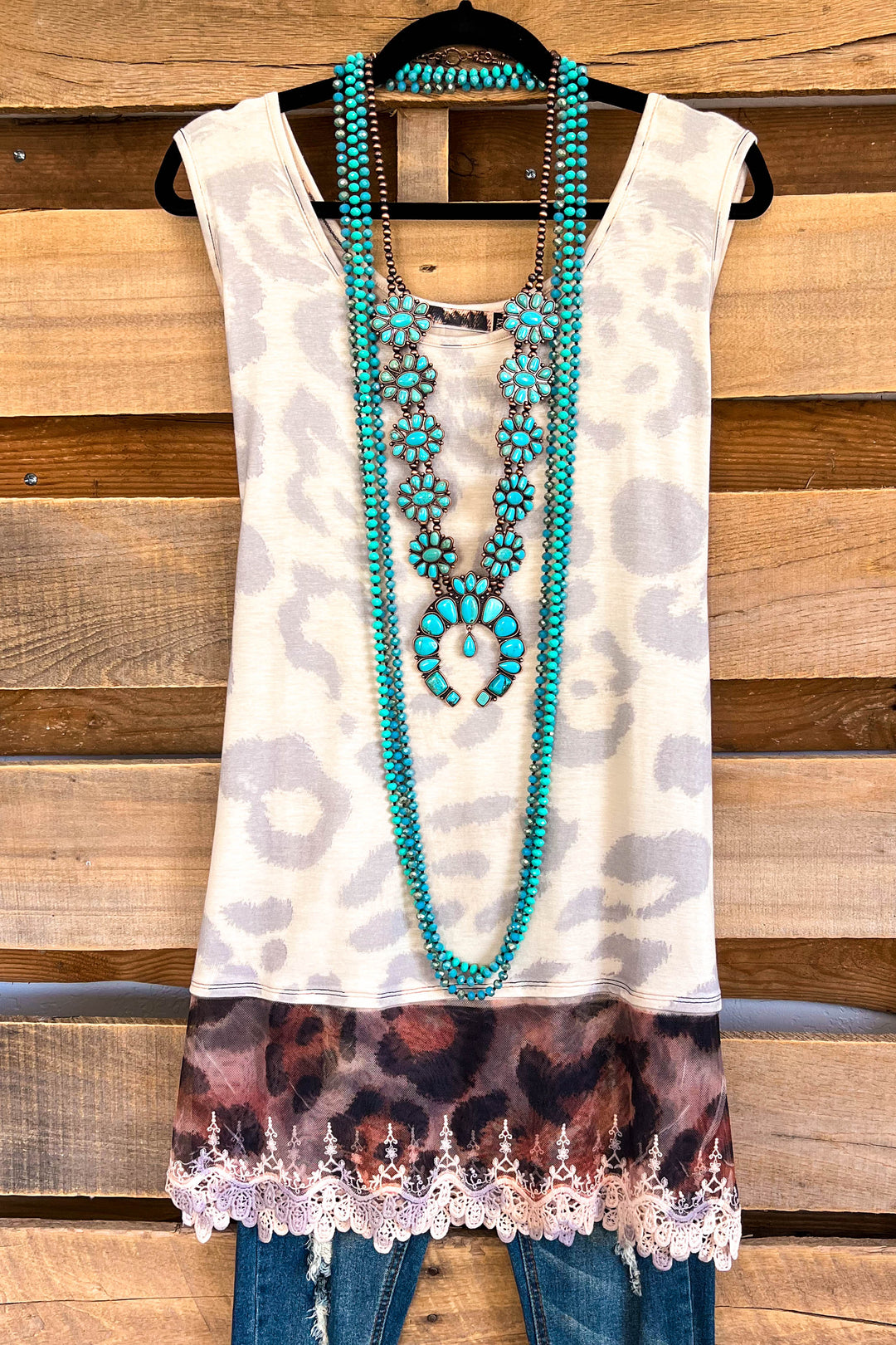Printed Extender Tanks - Beige/Leopard - SALE