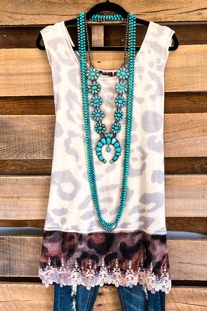 Printed Extender Tanks - Beige/Leopard - SALE