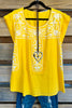 Kindest Regards Top - Marigold Ivory - 100% COTTON - SALE