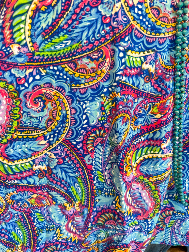 Come Find Me Oversized Tunic - Blue Multi