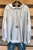 Lace Is Grace Oversized Hoodie - Gray