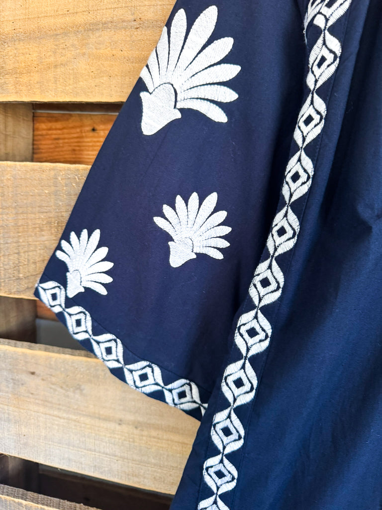 AHB EXCLUISVE: Yours Truly Midi Dress - Navy - 100% Cotton