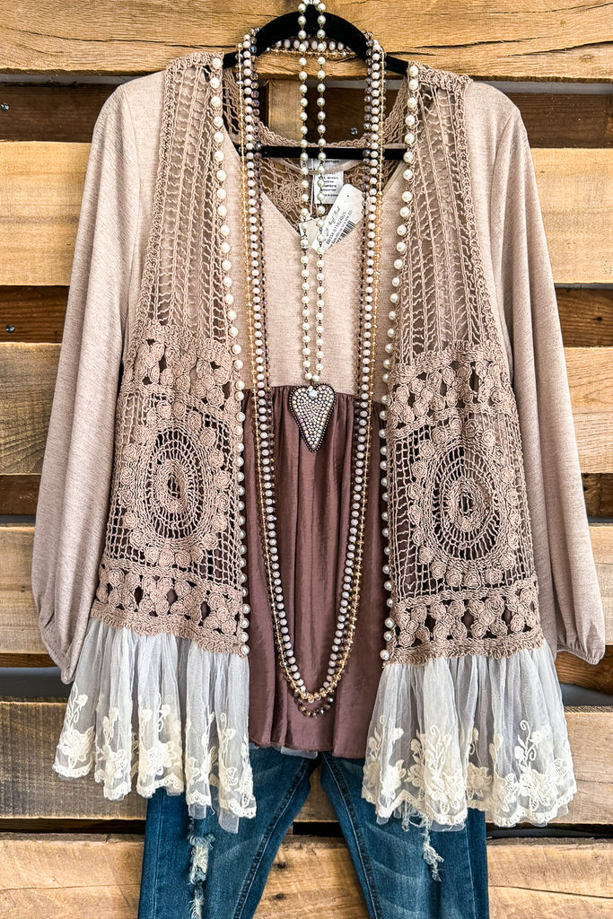 AHB EXCLUSIVE:  Only The Young Vest - Mocha -100% COTTON