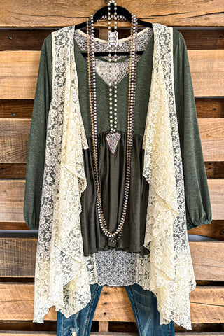 Cozy Up Kimono - Gray