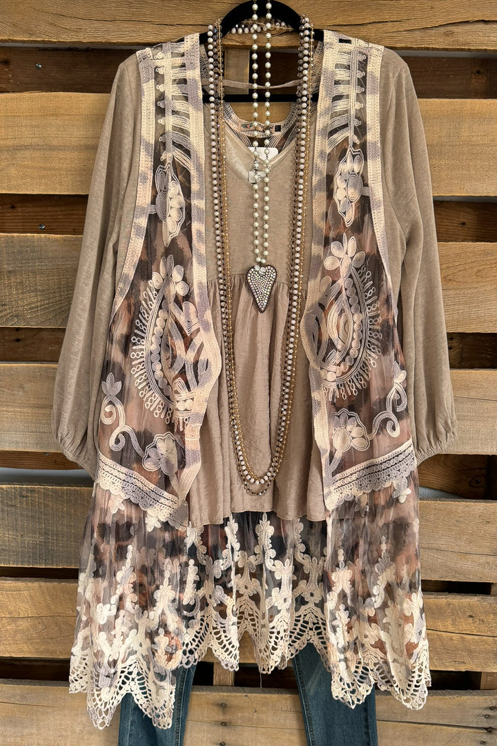 AHB EXCLUSIVE: See My Soul Vest- Natural/Leopard.