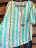 Attention Follows Oversized Tunic - Emerald Multi - SALE