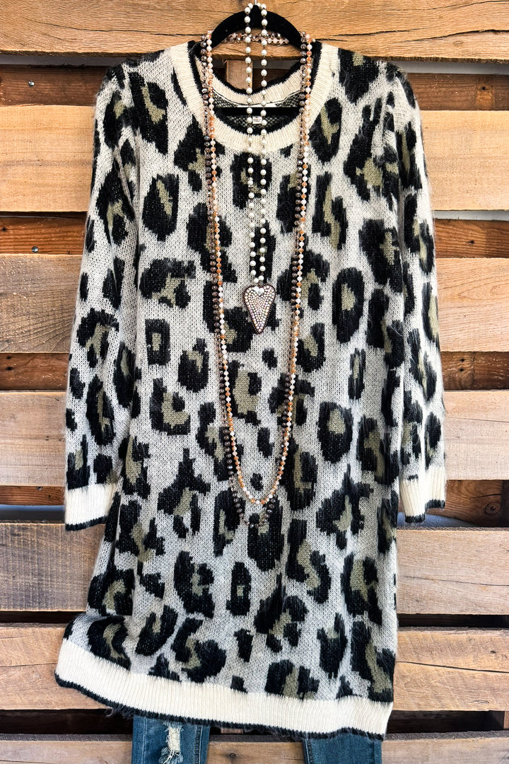 Curiously Yours Sweater Dress - Cream Mix - sale