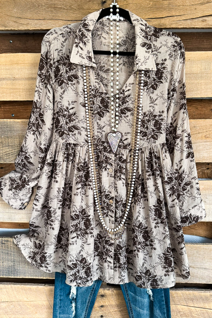 Flowing with Efficiency Tunic - Mocha